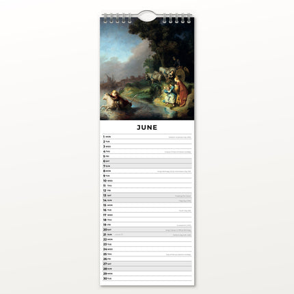 Red Robin Rembrandt Slimline Kalender 2026