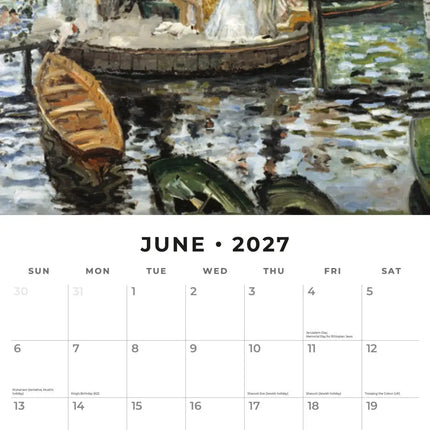 Red Robin Renoir Kalender 2027