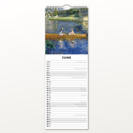 Red Robin Renoir Slimline Kalender 2026