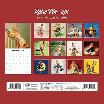 Red Robin Retro Pin Ups Kalender 2026