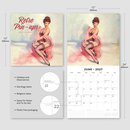 Red Robin Retro Pin Ups Kalender 2027