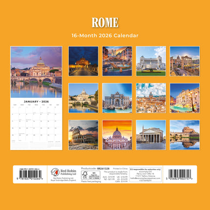 Red Robin Rome Kalender 2026