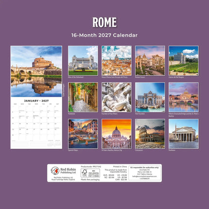 Red Robin Rome Kalender 2027