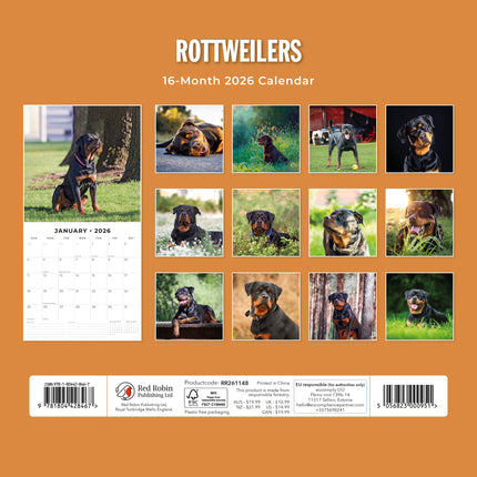 Red Robin Rottweiler Kalender 2026