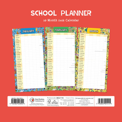 Red Robin School Planner - Kalender 2026