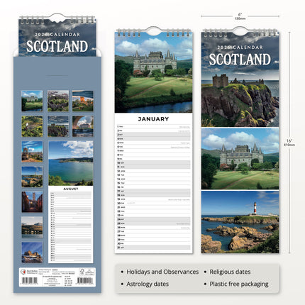 Red Robin Schotland Slimline Kalender 2026