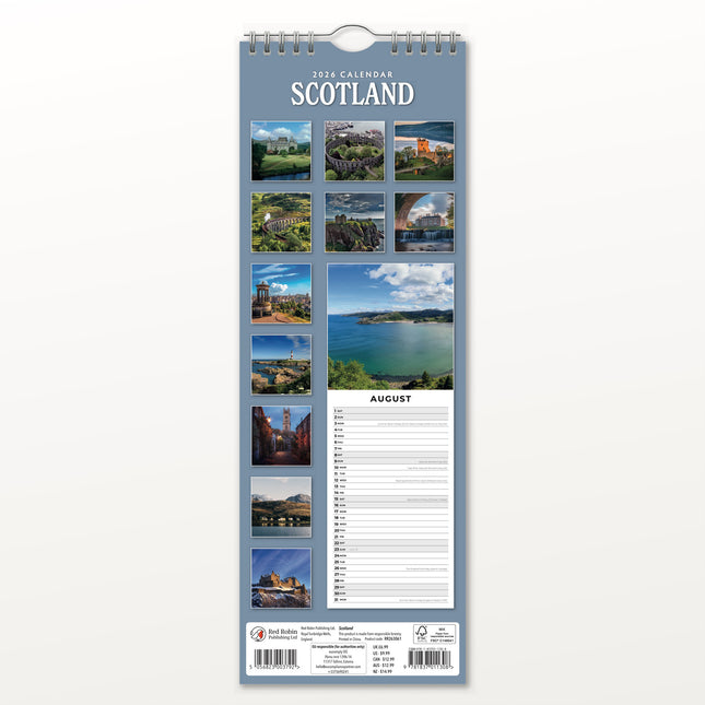 Red Robin Schotland Slimline Kalender 2026