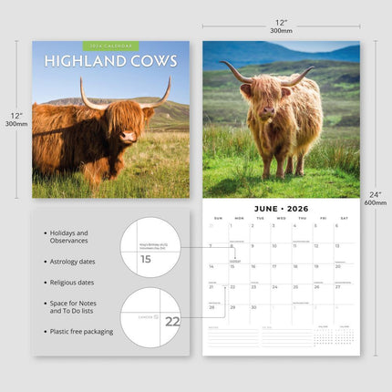 Red Robin Schotse Hooglander Kalender 2026