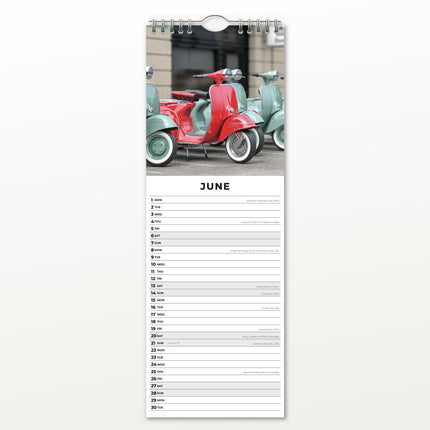 Red Robin Scooters Slimline Kalender 2026
