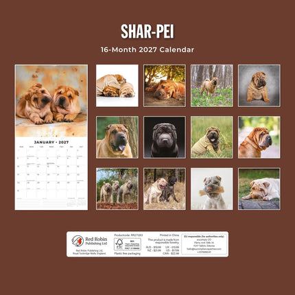 Red Robin Shar Pei Kalender 2027