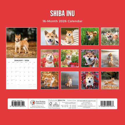 Red Robin Shiba Inu Kalender 2026