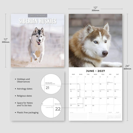 Red Robin Siberian Husky Kalender 2027