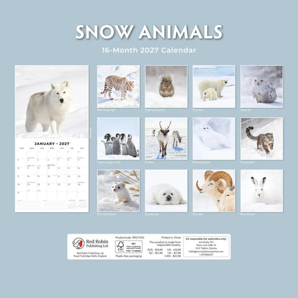 Red Robin Snow Animals Kalender 2027