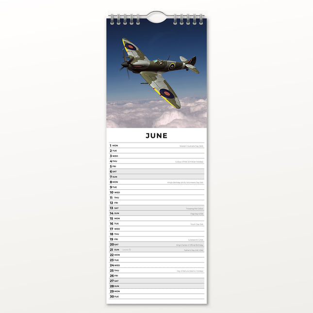 Red Robin Spitfires Slimline Kalender 2026