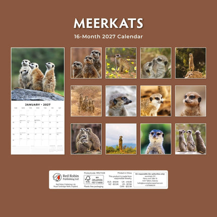 Red Robin Stokstaartjes Kalender 2027