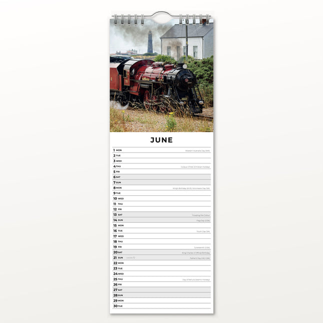 Red Robin Stoomtrein Slimline Kalender 2026