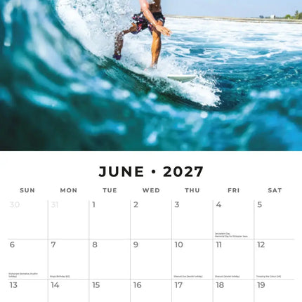 Red Robin Surfing Kalender 2027
