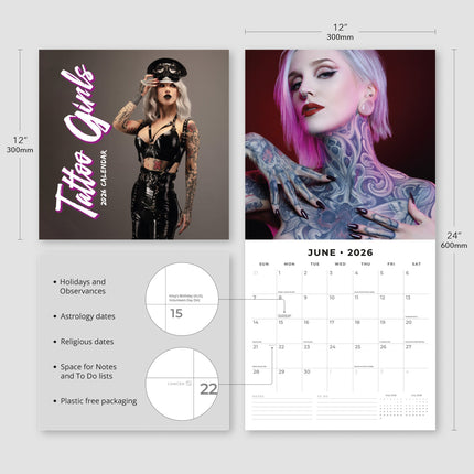Red Robin Tattoo Girls Kalender 2026