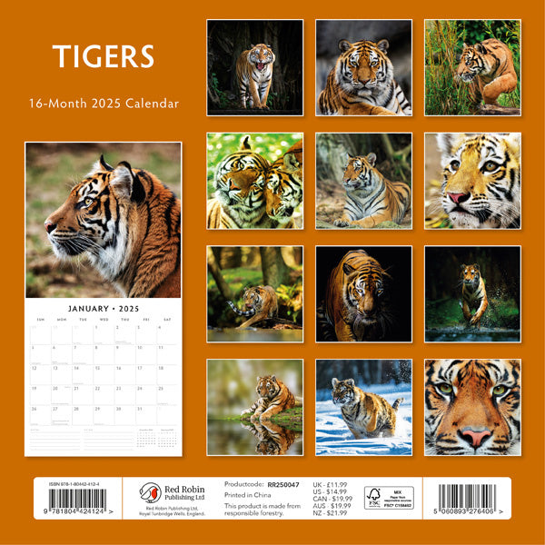 Red Robin Tijger Kalender 2025