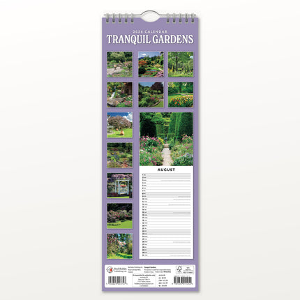 Red Robin Tranquil Gardens Slimline Kalender 2026
