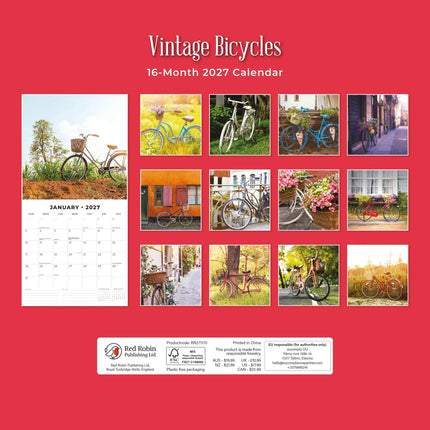 Red Robin Vintage Bicycles Kalender 2027