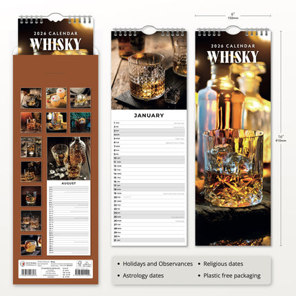 Red Robin Whiskey Slimline Kalender 2026
