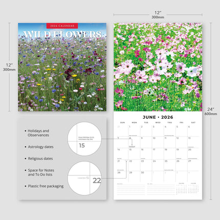 Red Robin Wilde Bloemen Kalender 2026