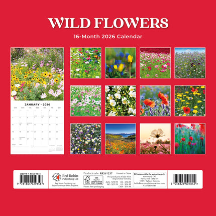 Red Robin Wilde Bloemen Kalender 2026