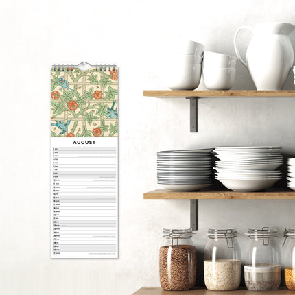 Red Robin William Morris Slimline Kalender 2026
