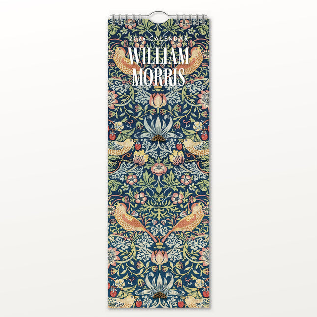 Red Robin William Morris Slimline Kalender 2026