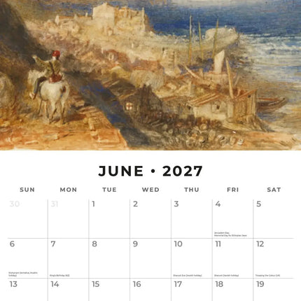 Red Robin William Turner Kalender 2027