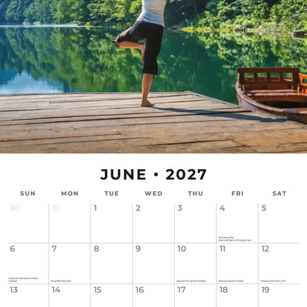 Red Robin Yoga Kalender 2027