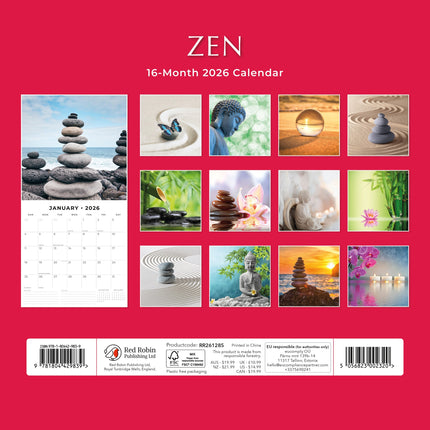 Red Robin Zen Kalender 2026