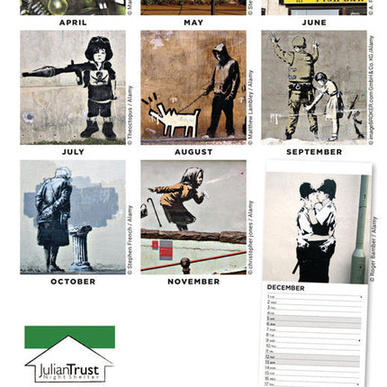 Red Star Banksy Kalender 2026 Slimline