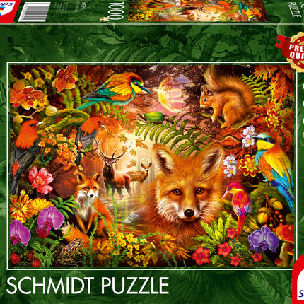Schmidt Puzzle Feathers, Coats and Flowers Puzzel 1000 Stukjes