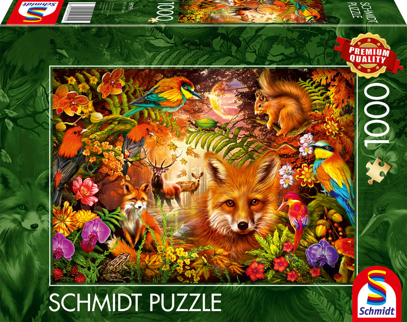 Schmidt Puzzle Feathers, Coats and Flowers Puzzel 1000 Stukjes