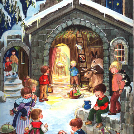 Sellmer A4 Adventskalender Bij de Stal