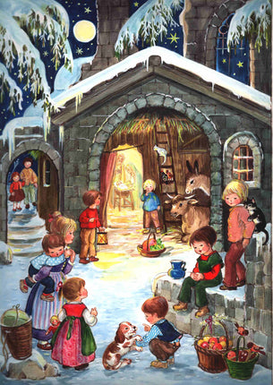 Sellmer A4 Adventskalender Bij de Stal