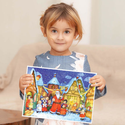 Sellmer A4 Adventskalender de Kerstman komt naar de Stad