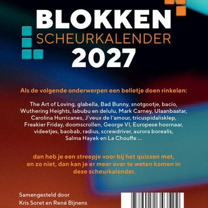 Standaard Uitgeverij Blokken Scheurkalender 2027