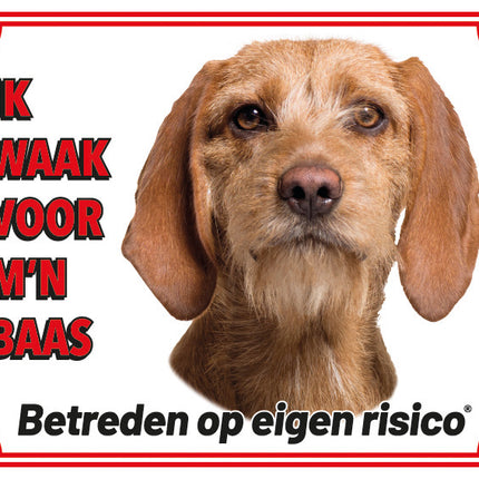 Stickerkoning Basset Fauve de Bretange Waakbord