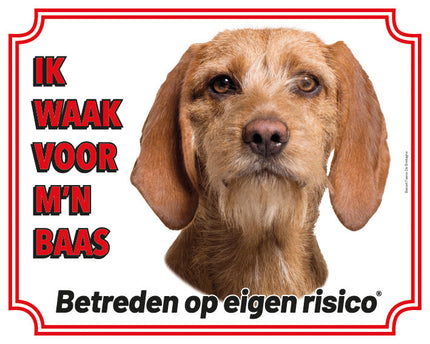 Stickerkoning Basset Fauve de Bretange Waakbord