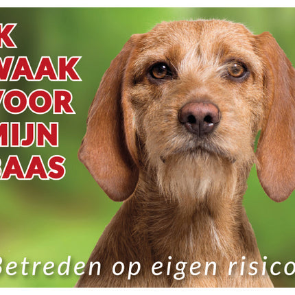 Stickerkoning Basset Fauve de Bretange Waakbord