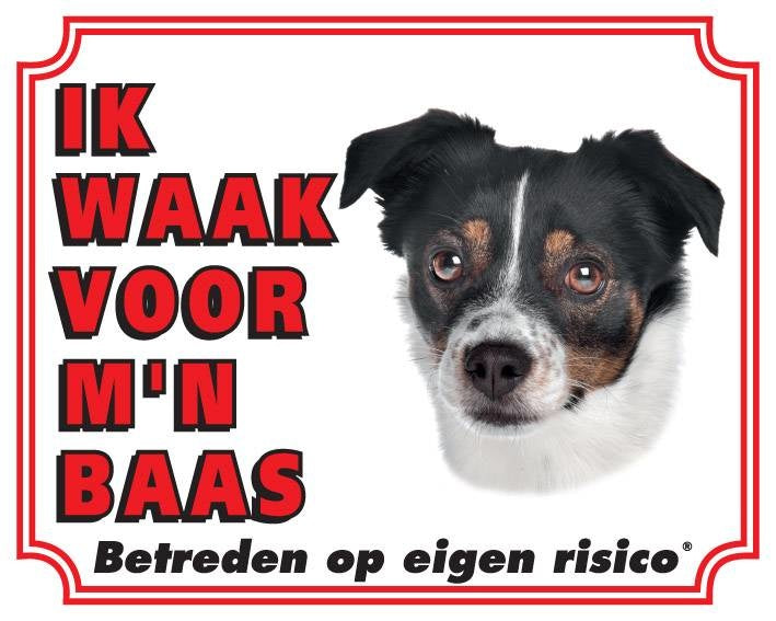 Stickerkoning Boerenfox Waakbord - Ik waak voor mijn baas