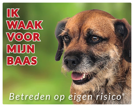 Stickerkoning Border Terrier Waakbord