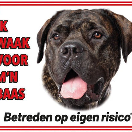 Stickerkoning Bullmastiff Waakbord