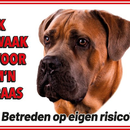 Stickerkoning Cane Corso Bruin Waakbord