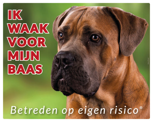 Stickerkoning Cane Corso Bruin Waakbord