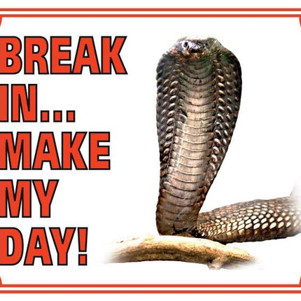 Stickerkoning Cobra Waakbord - Break in make my day