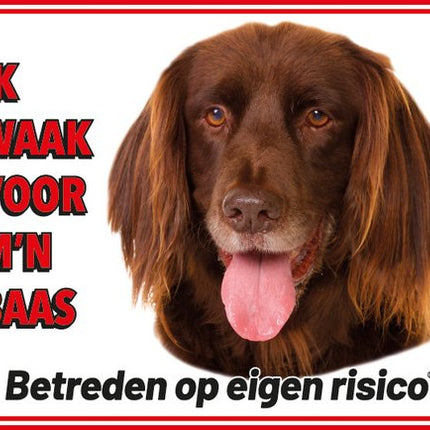 Stickerkoning Duitse Staande Langhaar waakbord